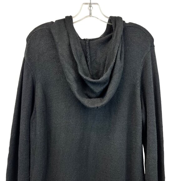Cozy Co. Women’s Long Sleeve Hooded Midi Sweater Dress Black S New - Picture 6 of 9